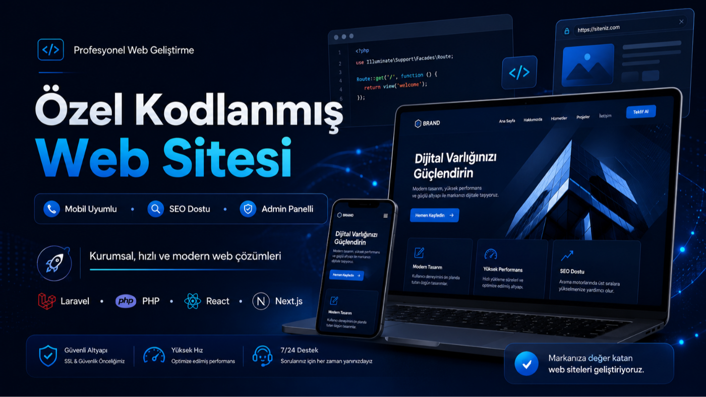 Ben, sıfırdan web yazılım projelerinizi yapıyorum